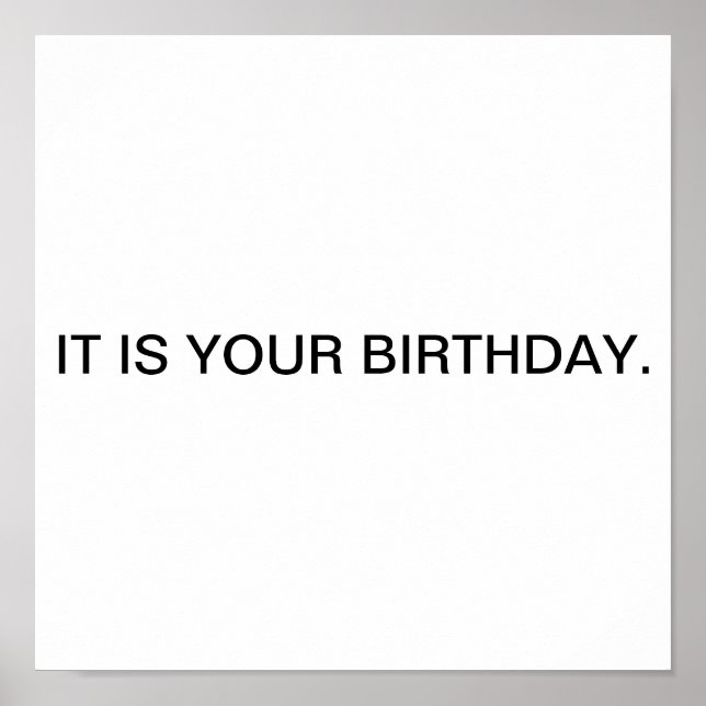 Poster C'est ton anniversaire. (Devant)