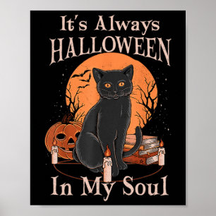 Poster C'est toujours Halloween dans mon âme Citrouille C