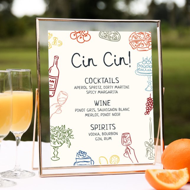 Poster C'est un menu à barres illustrées plus coloré (Créateur téléchargé)