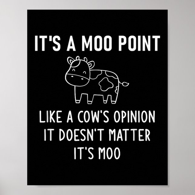 Poster C'est un Moo Int, comme un oignon de vache, drôle, (Devant)