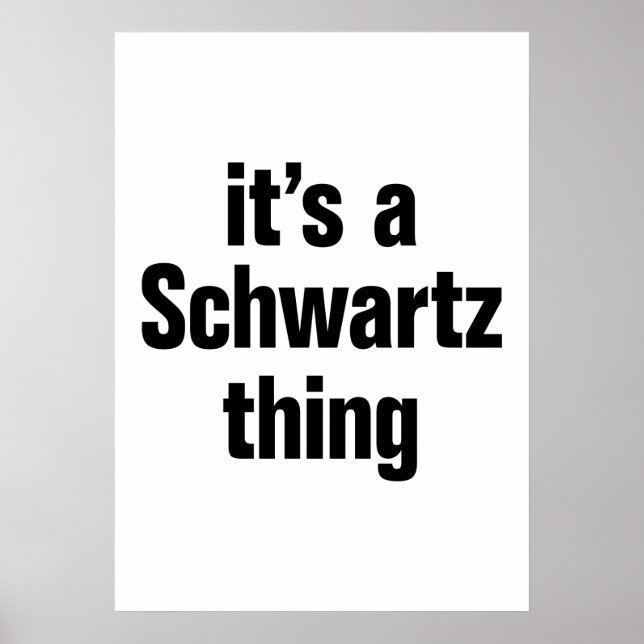 Poster c'est un schwartz (Devant)