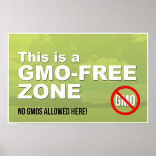 Poster C'est un signe Sans GMO de fenêtre de zone