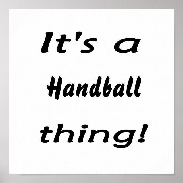 Poster C'est un truc de handball ! (Devant)