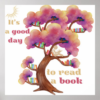 Poster C'est une bonne journée pour lire un livre