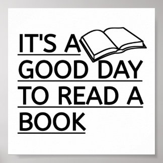 Poster C'est une bonne journée pour lire un livre