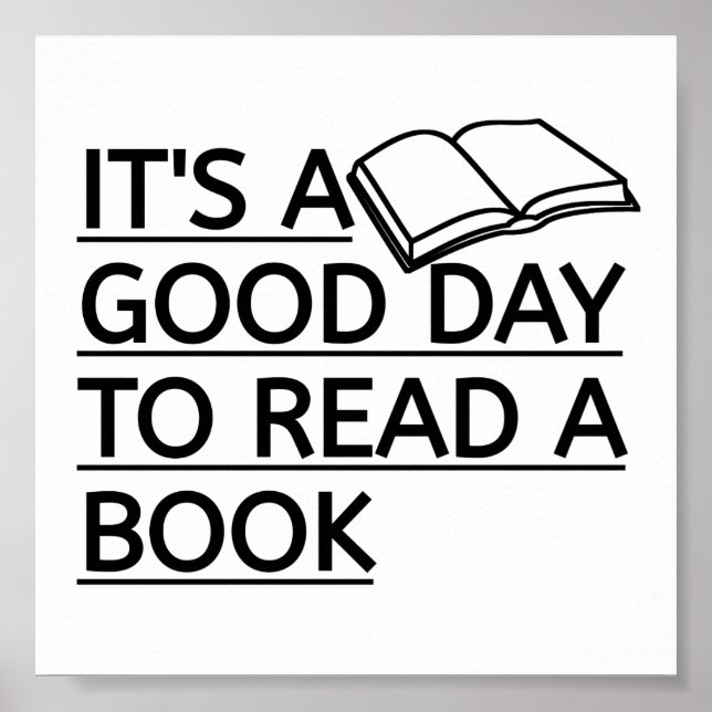 Poster C'est une bonne journée pour lire un livre (Devant)