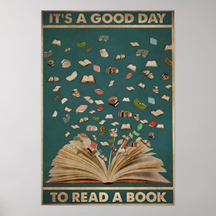 Poster c'est une bonne journée pour lire un livre