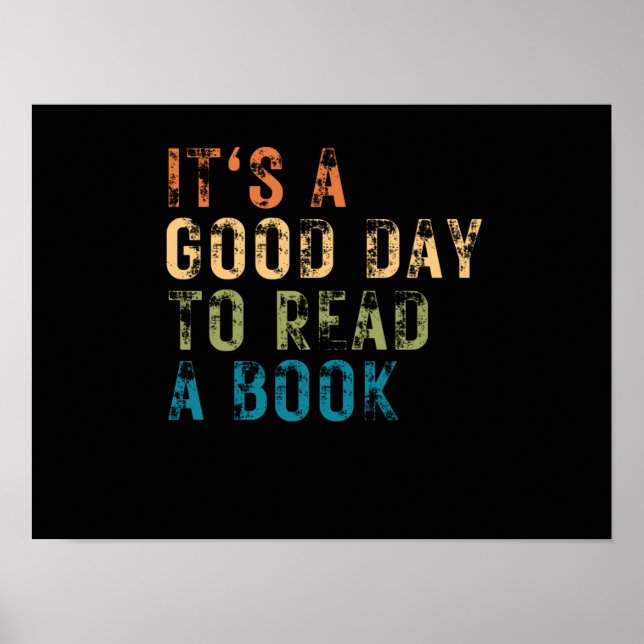 Poster C'est une bonne journée pour lire un livre pour le (Devant)