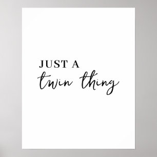 Poster C'est une chose de jumeaux Conception de jumelage