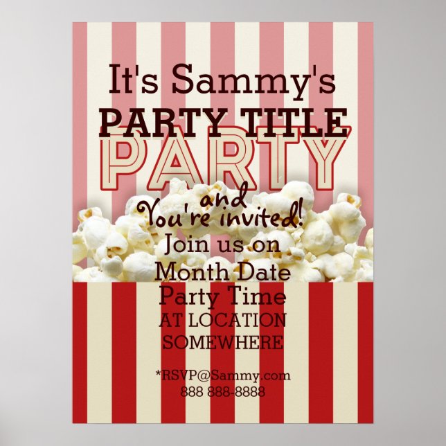 Poster C'est votre partie que l'affiche d'invitation la (Devant)