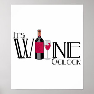 Poster C'est Wine O'clock
