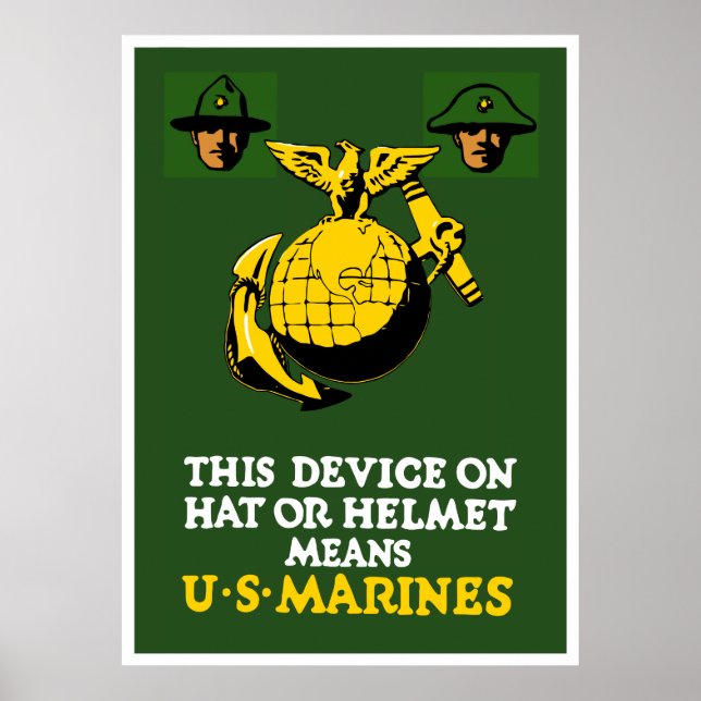 Poster Cet appareil signifie US Marines (Devant)