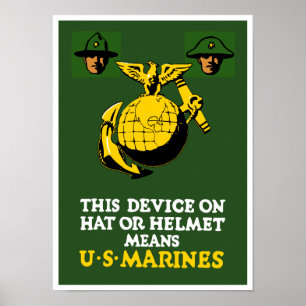 Poster Cet appareil signifie US Marines