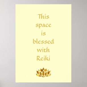 Poster Cet espace est béni par Reiki