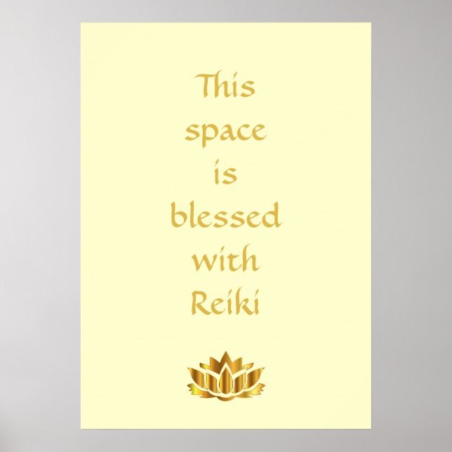 Poster Cet espace est béni par Reiki (Devant)