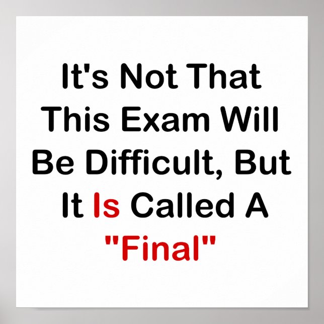 Poster Cet Examen Est "Final" (Devant)