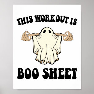 Poster Cet Exercice Est Boo Sheet Drôle Halloween Gym Gho