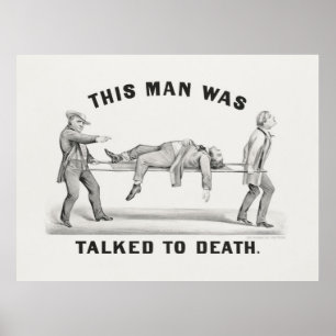 Poster Cet homme a été parlé jusqu'à la mort (1873
