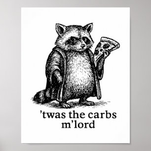 Poster C'Était Carbs Mlord Mème Cadeau Hommes Femmes Enfa