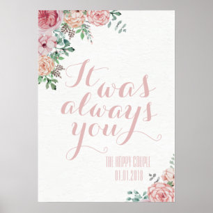 Poster C'Était Toujours Vous Mariage Vow Renouvellement S