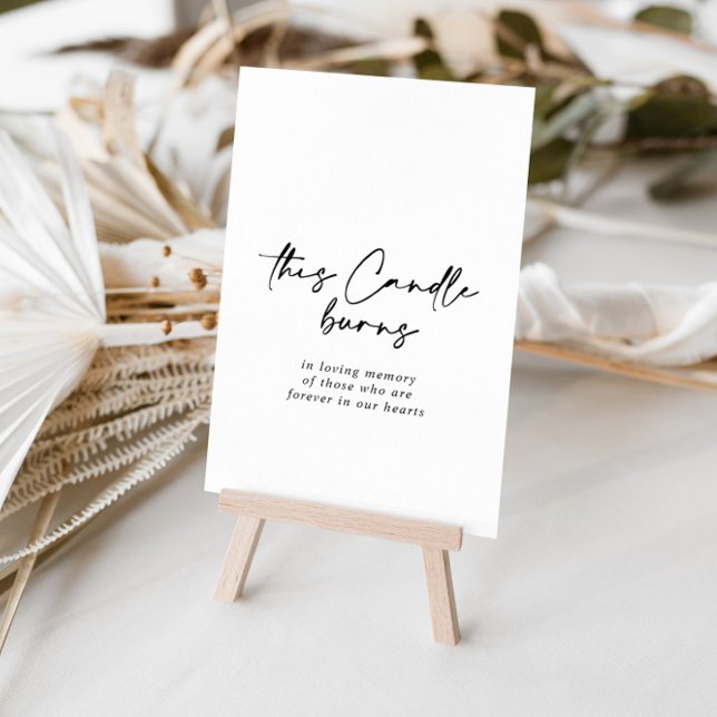 Poster Cette bougie brûle calligraphie moderne panneau él (Créateur téléchargé)