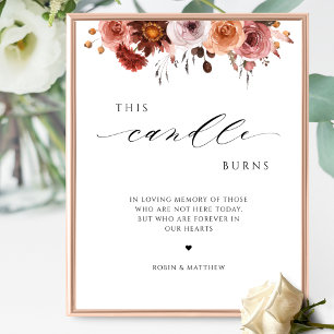Poster Cette Bougie Brûle, En Mémoire Mariage Bourgogne