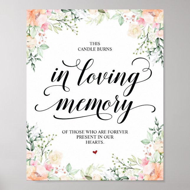 Poster Cette bougie brûle en souvenir affectueux Mémorial (Devant)