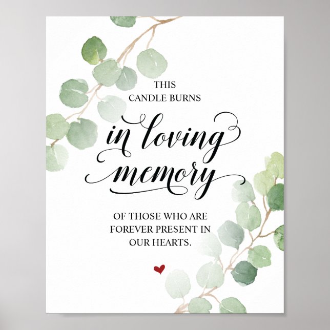 Poster Cette bougie brûle en souvenir affectueux Mémorial (Devant)