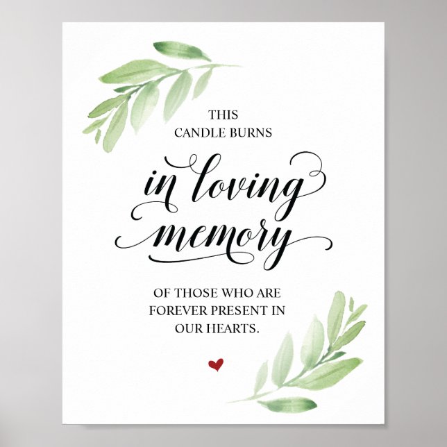 Poster Cette bougie brûle en souvenir Mémorial (Devant)