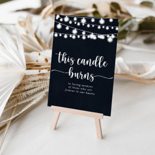 Poster Cette bougie brûle enseigne de guirlande lumineuse