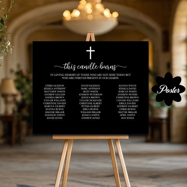 Poster Cette bougie brûle le Mémorial de Réunion de Class (Créateur téléchargé)