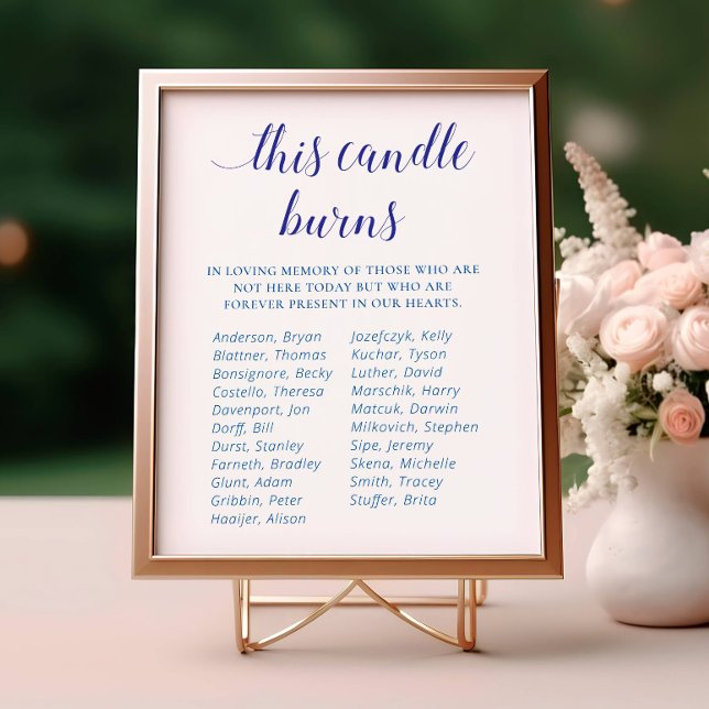 Poster Cette bougie brûle Réunion des anciens élèves Mémo (Créateur téléchargé)