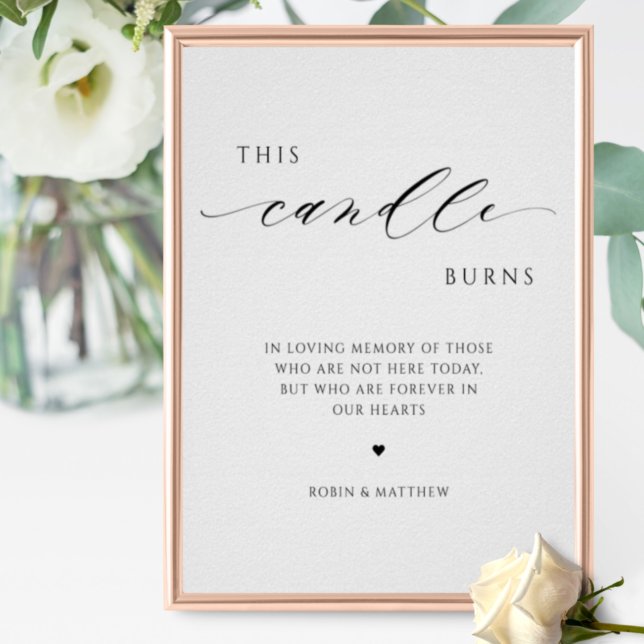Poster Cette Bougie Brûle, Sur Le Panneau Mariage Mémoire (Créateur téléchargé)
