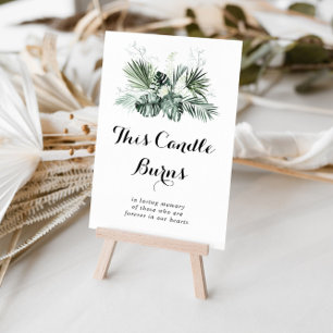 Poster Cette Bougie Florale Blanche Tropicale Brûle