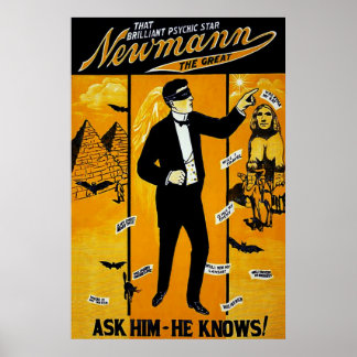 Poster Cette brillante étoile psychique, Newmann le Grand