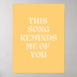 Poster cette chanson me rappelle de vous