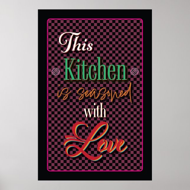 Poster Cette cuisine est assaisonnée d'amour (Devant)