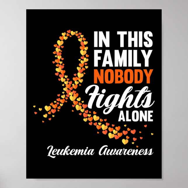 Poster Cette Famille Personne ne combat seul Leucémie Can (Devant)