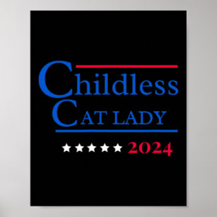 Poster Cette Femme Sans Enfant Vote Kamala-harris 20