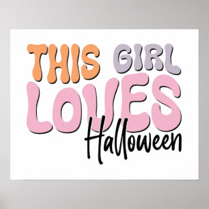 Poster Cette fille adore Halloween