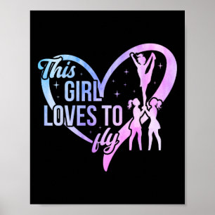 Poster Cette fille adore voler Cheer Flyer Cheerleading F