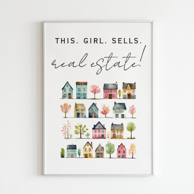 Poster Cette Fille Vend Immobilier (Créateur téléchargé)