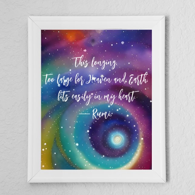 Poster Cette longue citation de Rumi céleste (Créateur téléchargé)