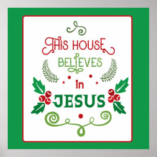 Poster Cette Maison croit en Jésus