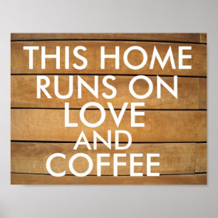 POSTER CETTE MAISON FONCTIONNE SUR DES SIGNES RUSTIQUES D