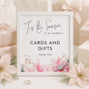 Poster Cette saison Cartes Cadeaux Signe Fête des mariées