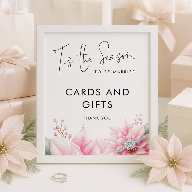 Poster Cette saison Cartes Cadeaux Signe Fête des mariées (Créateur téléchargé)