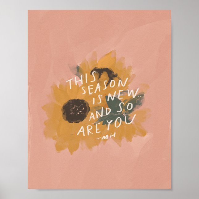 Poster Cette saison est nouvelle - Citation inspirante (Devant)