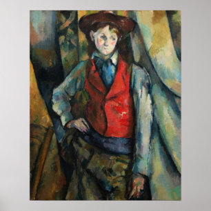 Poster Cézanne - Boy In A Red Waistcoat