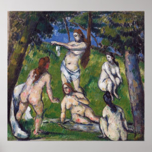 Poster Cézanne - Cinq Bathers 1878